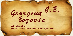 Georgina Božović vizit kartica